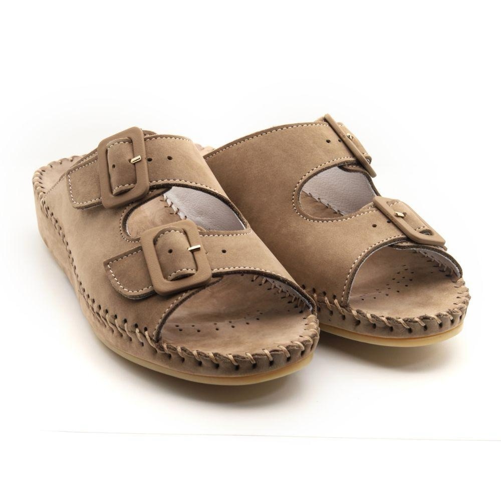 laPlume sz 40 European 9.5-10 American Tan Leather Sandals - Picture 2 of 9